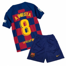 Барселона (Barcelona) Форма для футбола на ребенка домашняя 2019-2020 Иньеста 8