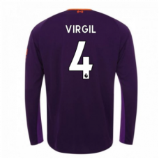 Гостевая футболка Ливерпуль сезон 2018/19 с длинным рукавом Виргил ван Дейк 4