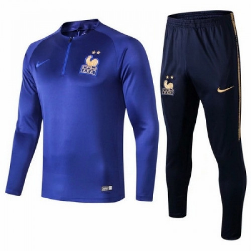 Тренировочный костюм Франции синий с золотым сезон 2019-2020