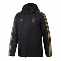 Куртка Реал Мадрид стеганая черная с золотым Adidas 2019-2020