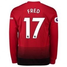 Футболка Манчестер Юнайтед домашняя сезон 2018/19 Фред 17 с длинными рукавами