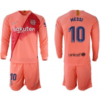 Барселона Резервная футболка Барселоны с длинным рукавом Месси 2018-2019