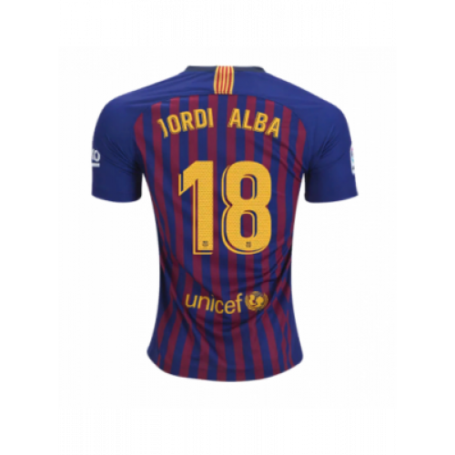 Барселона Футболка с именем Альба домашняя сезон 2018/19