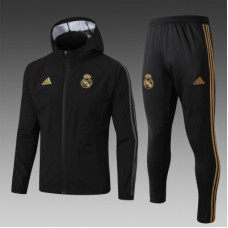 Реал Мадрид спортивный костюм с ветровкой черный сезон 2019/20