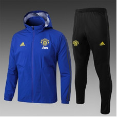Спортивный костюм с ветровкой Манчестер Юнайтед сине-черный сезон 2019/20