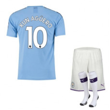Манчестер Сити Комплект формы домашняя 2019/20 (футболка+шорты+гетры) Кун Агуэро 10