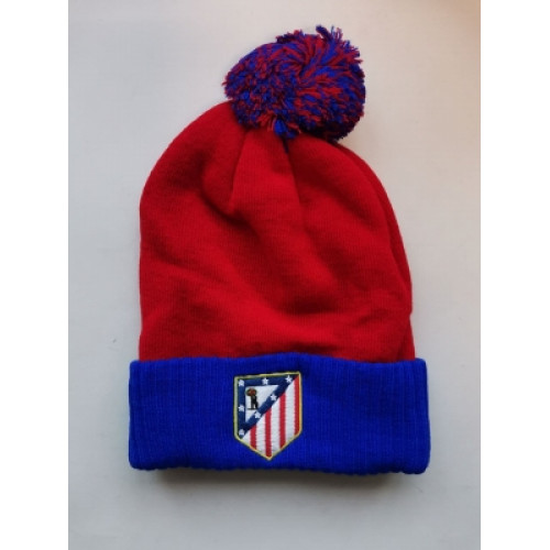 Зимняя вязаная шапка Атлетико Мадрид с помпоном