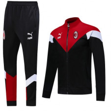 Спортивный костюм Милан черный со вставками красного и белого цвета сезон 2019-2020