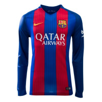 Барселона футболка домашняя с длинным рукавом сезона 2016-2017