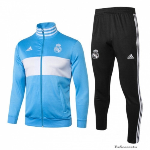 Реал Мадрид спортивный костюм голубой сезон 2018/19
