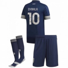 Детская форма Ювентус гостевая номер 10 Дибала сезон 2020-2021 (футболка + шорты)