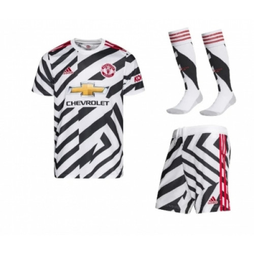 Манчестер Юнайтед  резервная детская форма сезон 2020-2021 (футболка + шорты + гетры)