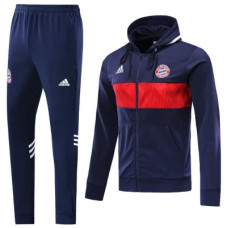 Спортивный костюм Бавария (FC Bayern Munchen) Adidas синий с капюшоном сезон 2019-2020