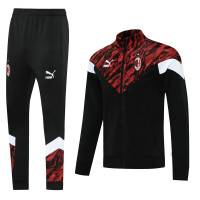 Милан костюм спортивный черно-красный с орнаментом 2020-2021