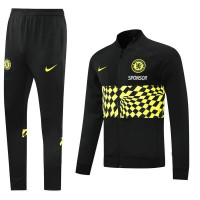 Челси спортивный костюм 2020-2021 черный с желтым