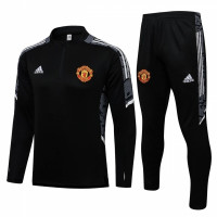Манчестер Юнайтед тренировочный костюм 2021-2022 черно-белый