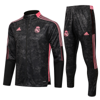 Реал Мадрид спортивный костюм 2021-2022 черный с розовым