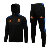 Реал Мадрид костюм с толстовкой 2021-2022 черный с синим