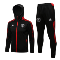 Манчестер Юнайтед спортивный костюм 2021-2022 черный с капюшоном
