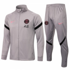 ПСЖ спортивный костюм 2021-2022 серый с черным и розовым