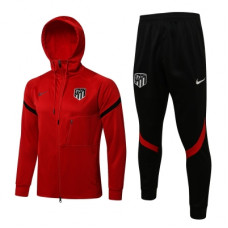 Атлетико Мадрид спортивный костюм с толстовкой красно-черный 2021-2022