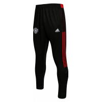 Манчестер Юнайтед спортивные штаны черные с красным 2021-2022