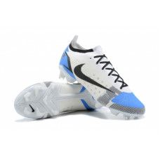 Бутсы Nike Mercurial Vapor XIV Elite белые с голубым