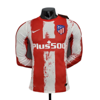 Атлетико Мадрид домашняя футболка с длинным рукавом (игровая версия) 2021-2022