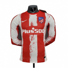 Атлетико Мадрид домашняя футболка с длинным рукавом (игровая версия) 2021-2022