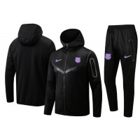 Барселона спортивный костюм Найк с капюшоном чёрный сезон 2021-2022