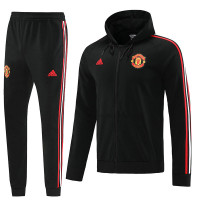 Манчестер Юнайтед спортивный костюм 2022-2023 чёрный с капюшоном