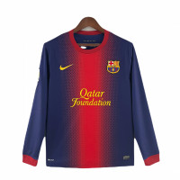 Барселона домашняя ретро-футболка с длинным рукавом сезон 2012-2013