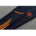 Манчестер Юнайтед спортивный костюм с толстовкой на короткой молнии 2022-2023 синий с оранжевым