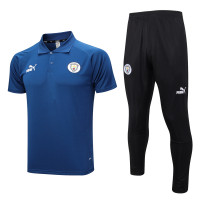 Спортивный костюм Манчестер Сити с синим поло 2023-2024