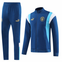 Манчестер Сити спортивный костюм 2023-2024 синий с белым и голубым