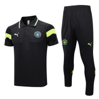 Спортивный костюм Манчестер Сити с чёрным поло 2023-2024