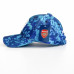 Арсенал кепка бирюзовая с тёмно-синими узорами с тиснением