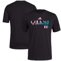 Интер Майами повседневная футболка 2023-2024 чёрная с розовым и бирюзовым