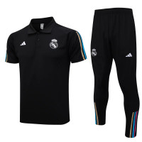 Спортивный костюм Реал Мадрид с чёрным поло 2023/24