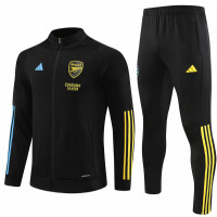 Арсенал спортивный костюм 2023/24 чёрный с жёлтым и голубым