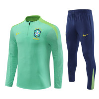 Сборная Бразилии детский тренировочный костюм 2024/25 светло-зелёный